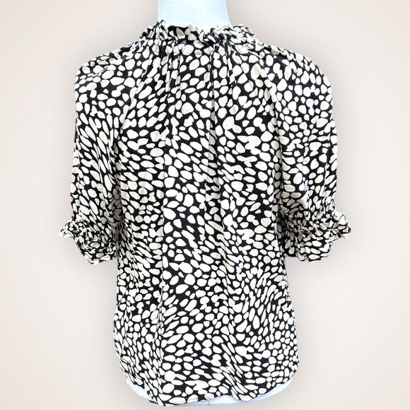 Who What Wear black white print top blouse xs - Picture 3 of 6